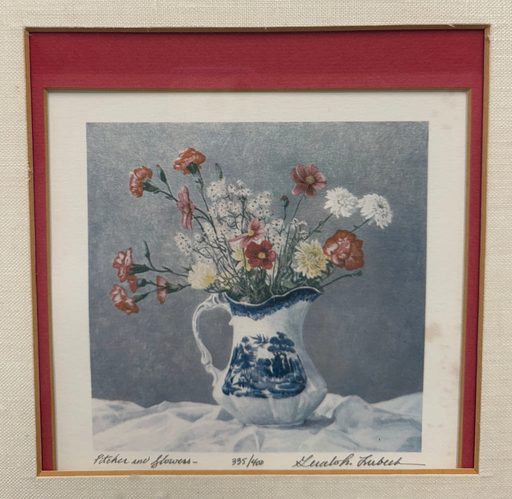 "Pitcher and Flowers" Limited Edition Lithograph by Gerald Lubeck
