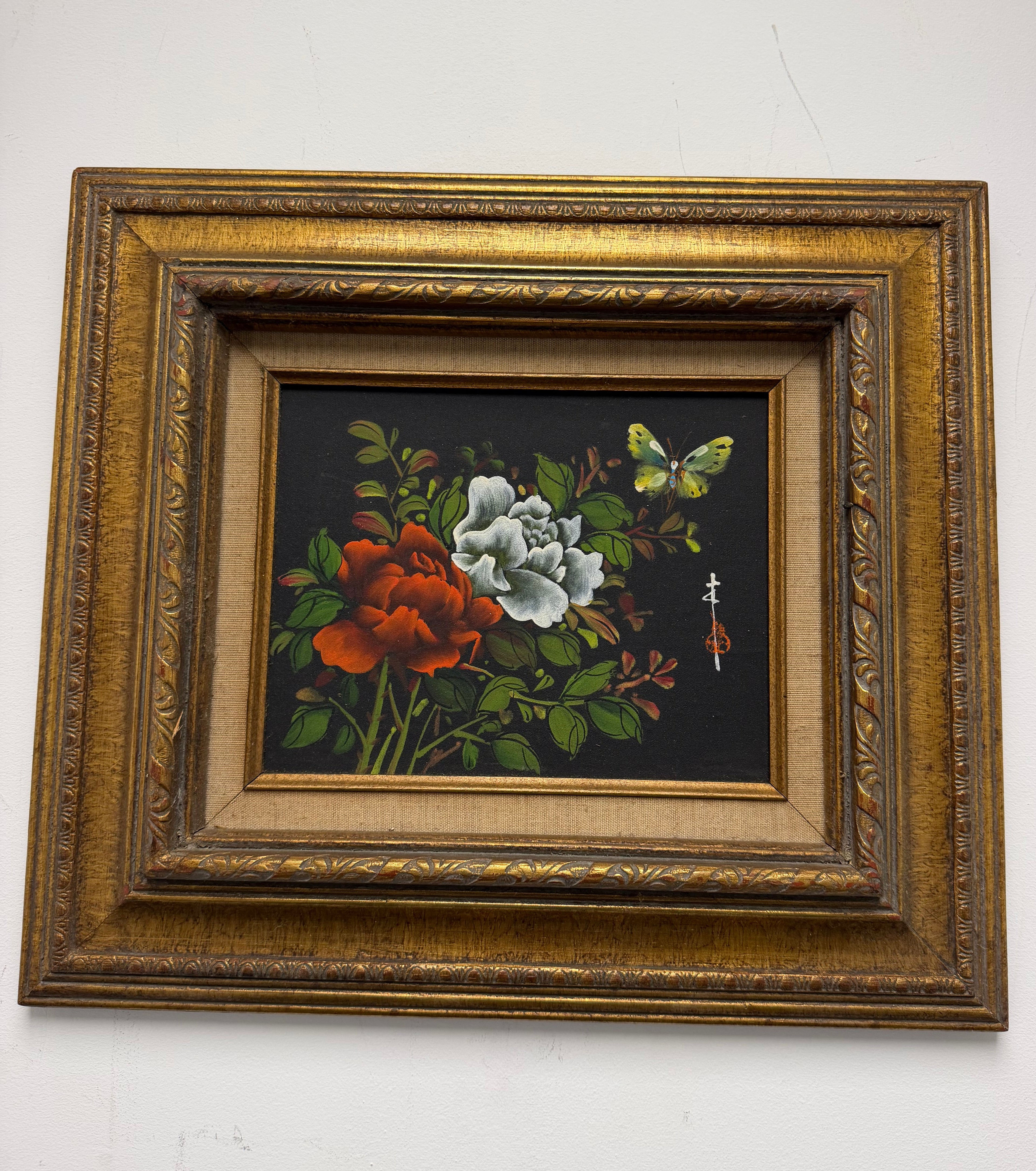 Framed Floral Painting