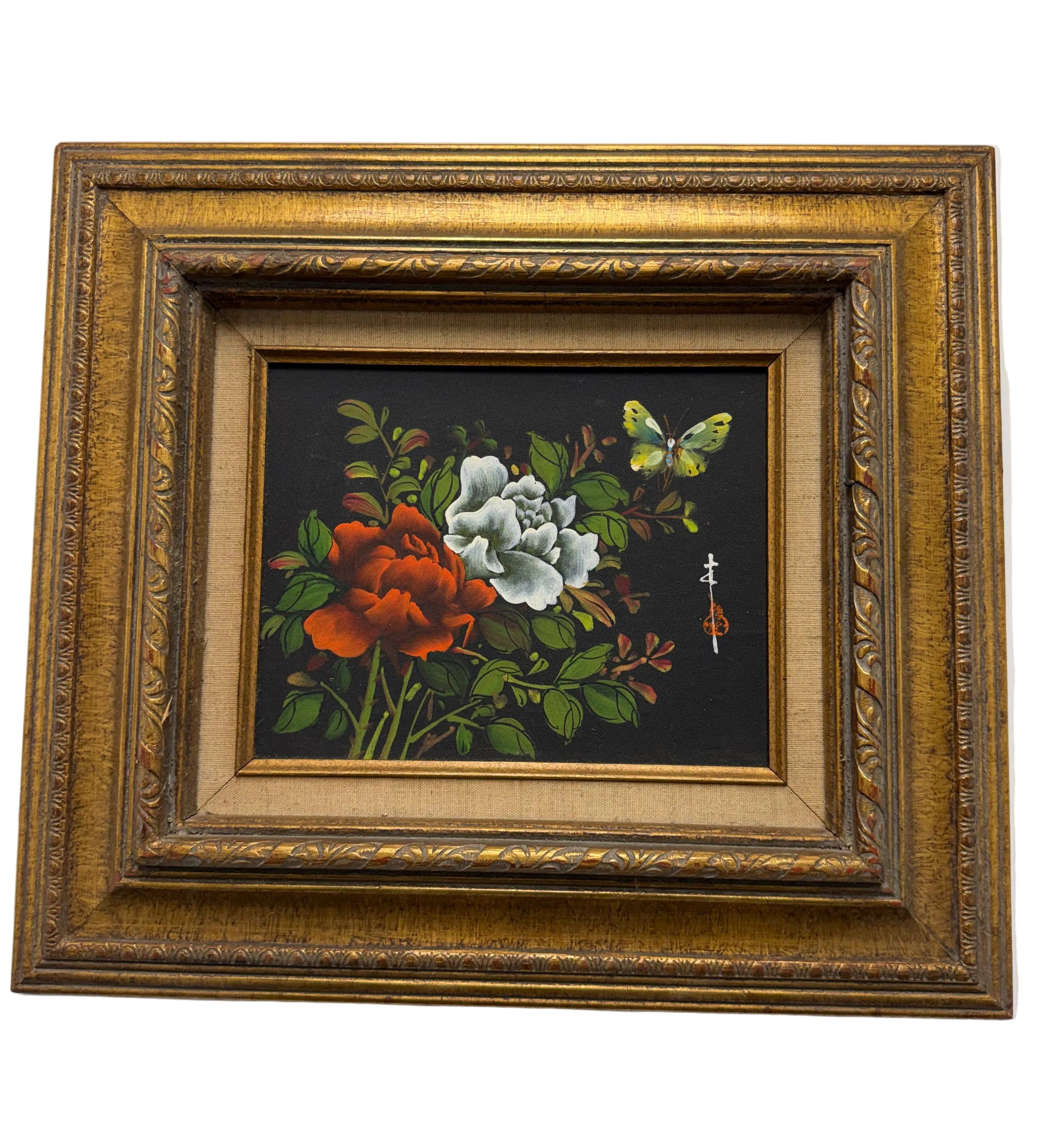 Framed Floral Painting