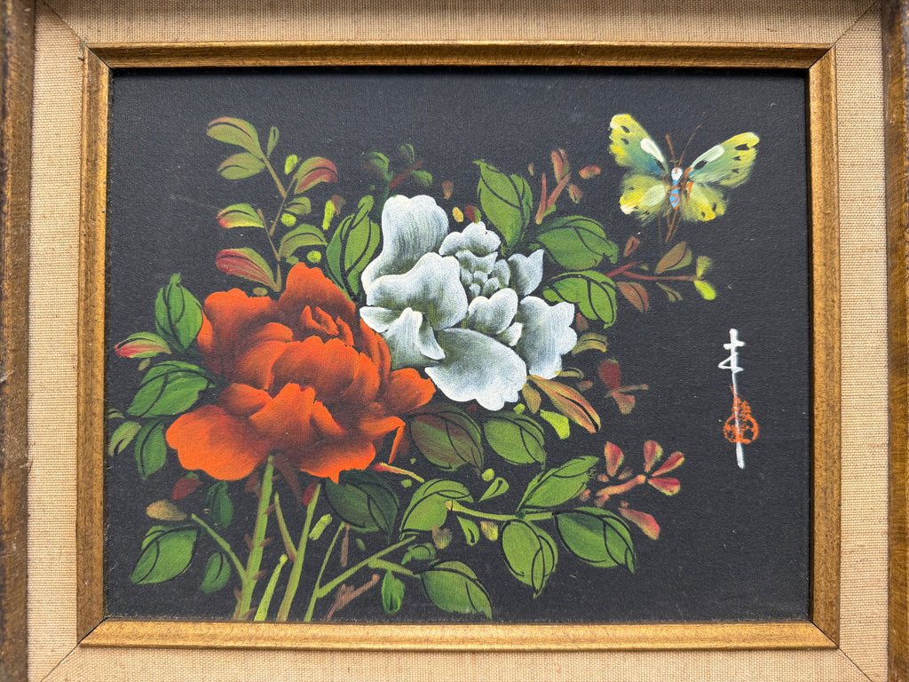 Framed Floral Painting