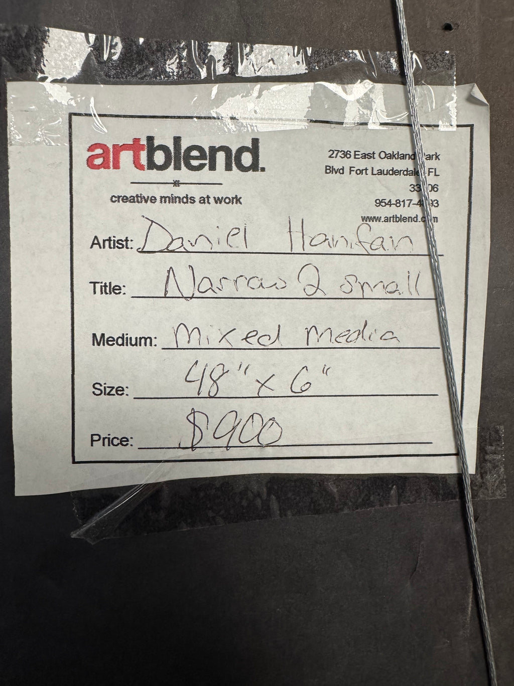 "Narrow 2 Small" Abstract Signed Painting by Daniel Hanifan