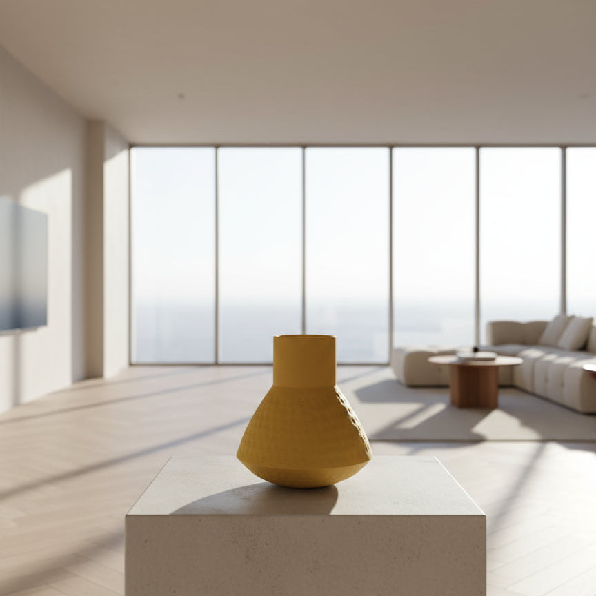 Isira Vase in Mustard by Bloomingville