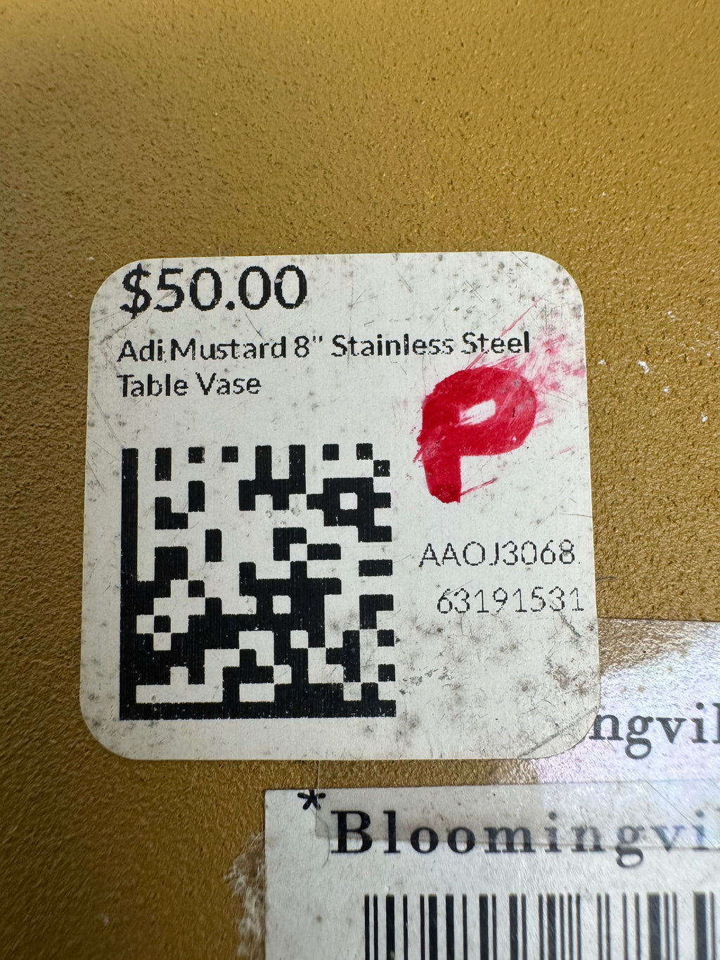 Isira Vase in Mustard by Bloomingville