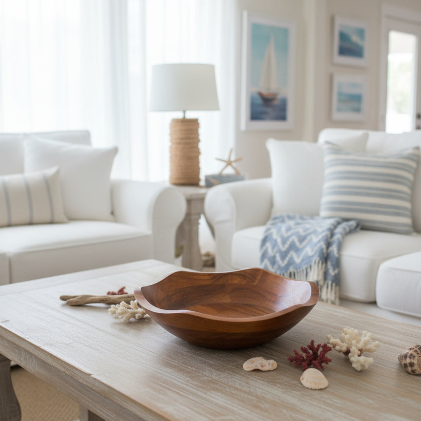 Coton Colors - Fundamental Wood 11 in. Ruffle Bowl by Laura Johnson