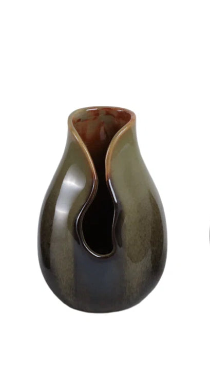 7" Green Khimani Ceramic Vase
