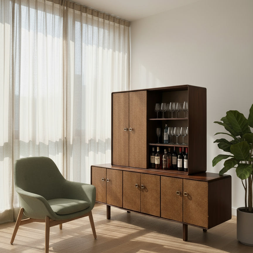 Vintage Mid Century Modern Credenza Cabinet