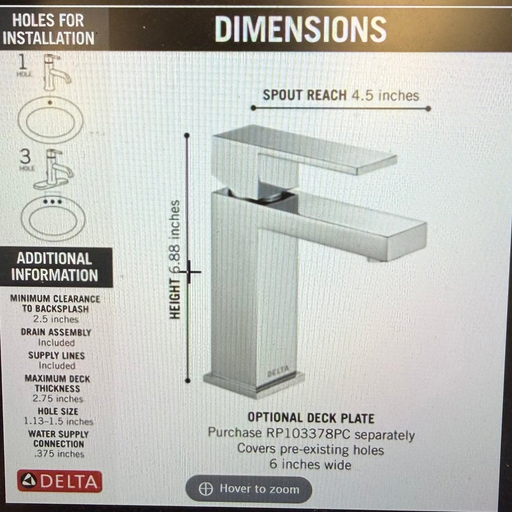 Delta Single Handle Bathroom Faucet (567LF-PP)