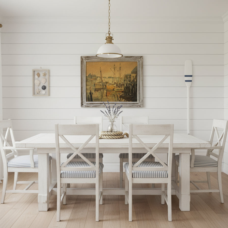 Framed Reproduction of " In Gloucester Harbor" by John C. Hare