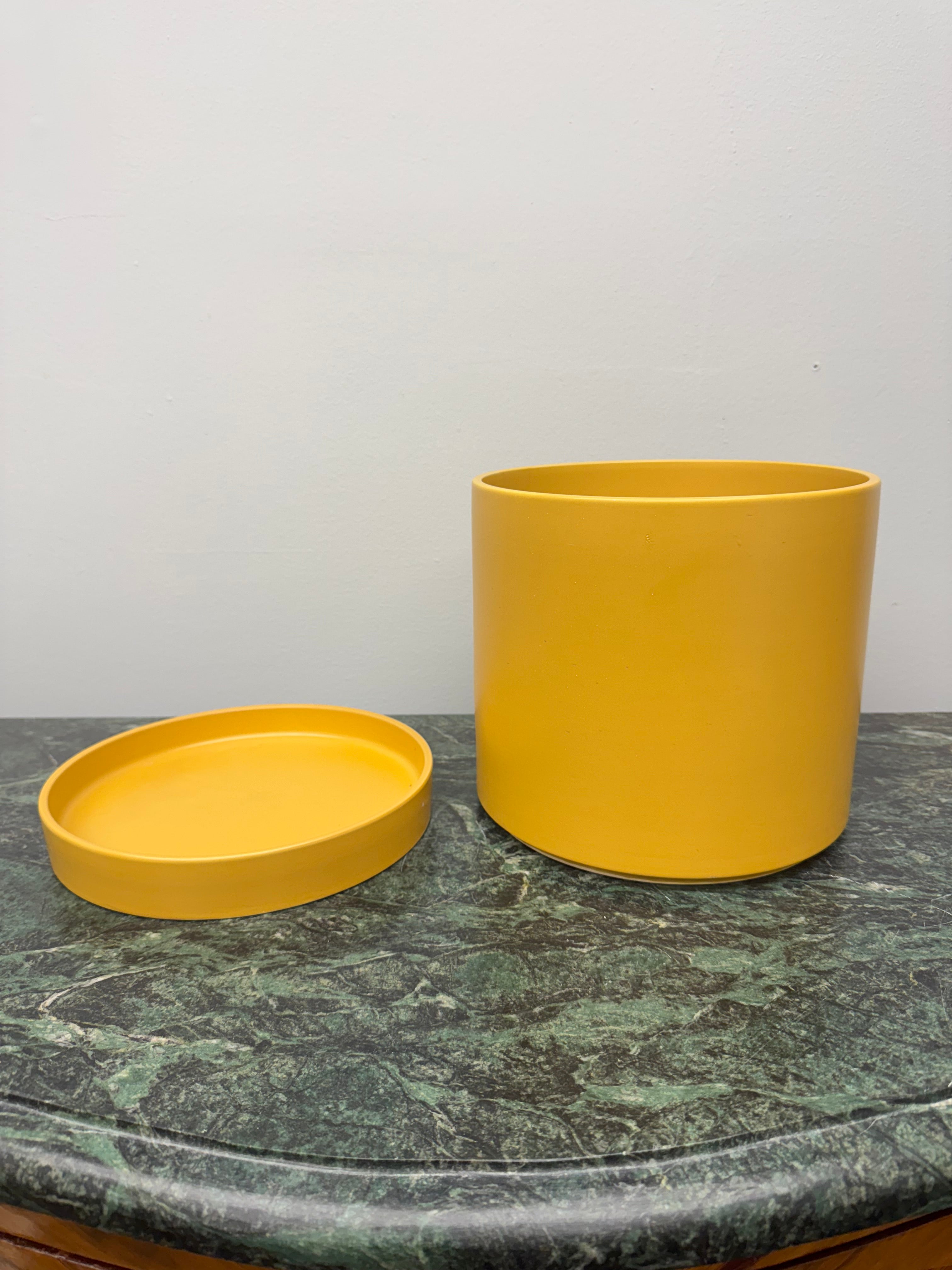 Cylinder Planter in Mustard Yellow