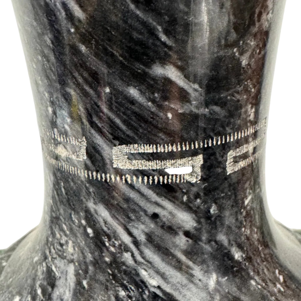Etched Grey Marble Vase