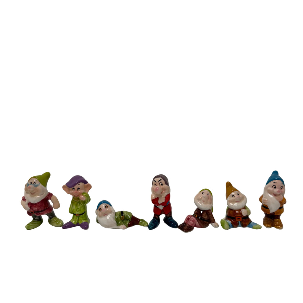 Vintage Walt Disney Productions Seven Dwarfs Ceramic Figurines