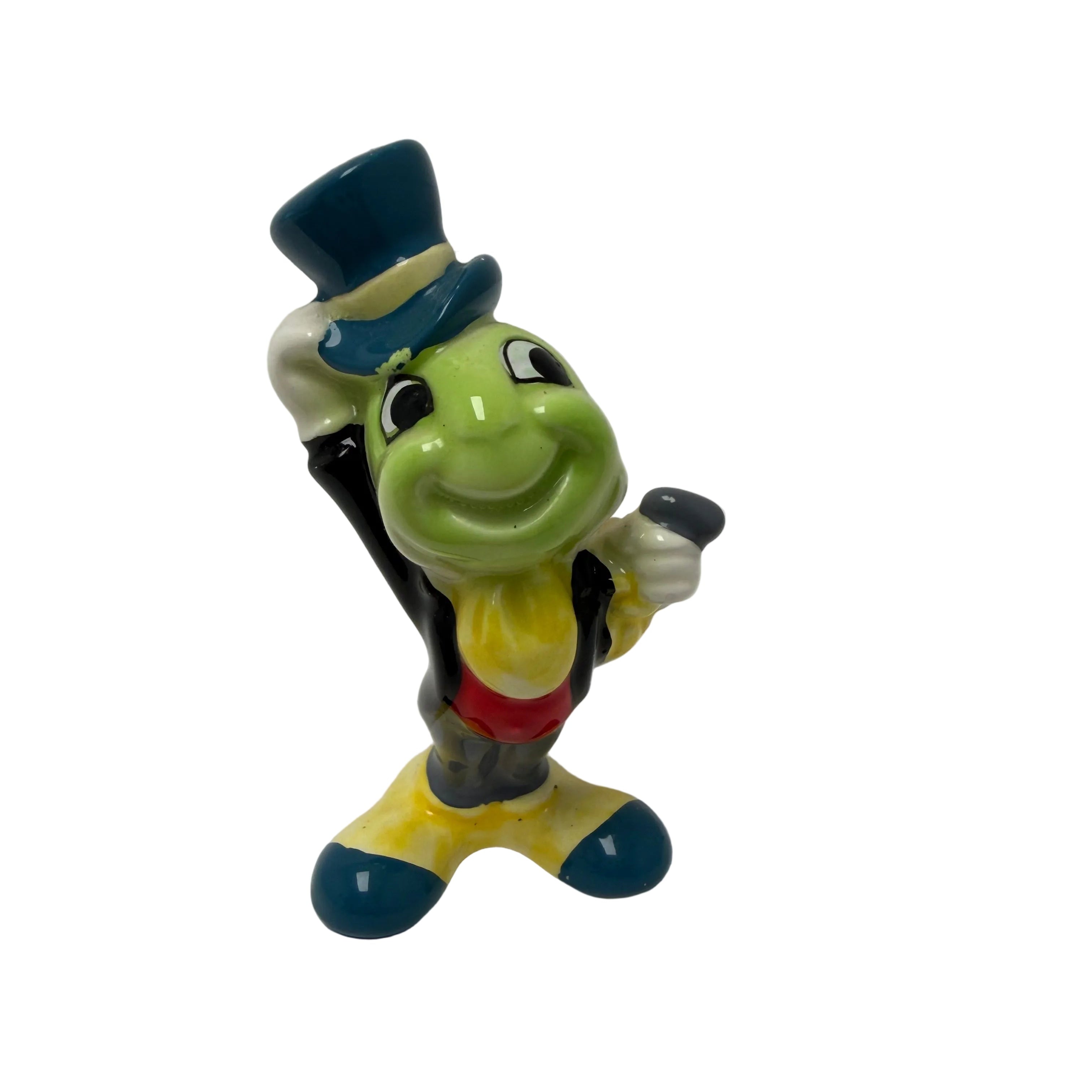 Vintage Walt Disney Productions Jiminy Cricket Ceramic Figurine
