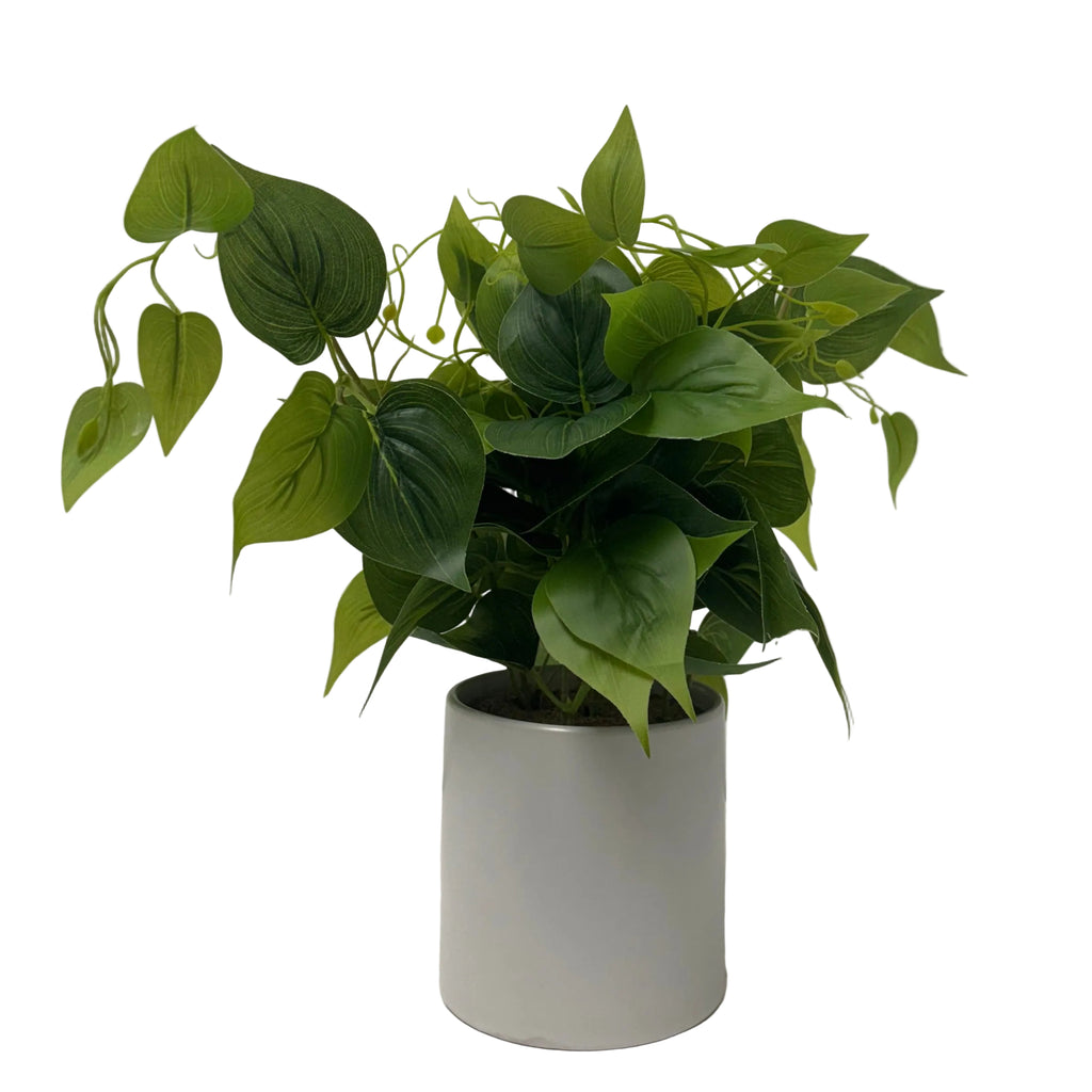 Artificial Plant in White Ceramic Pot