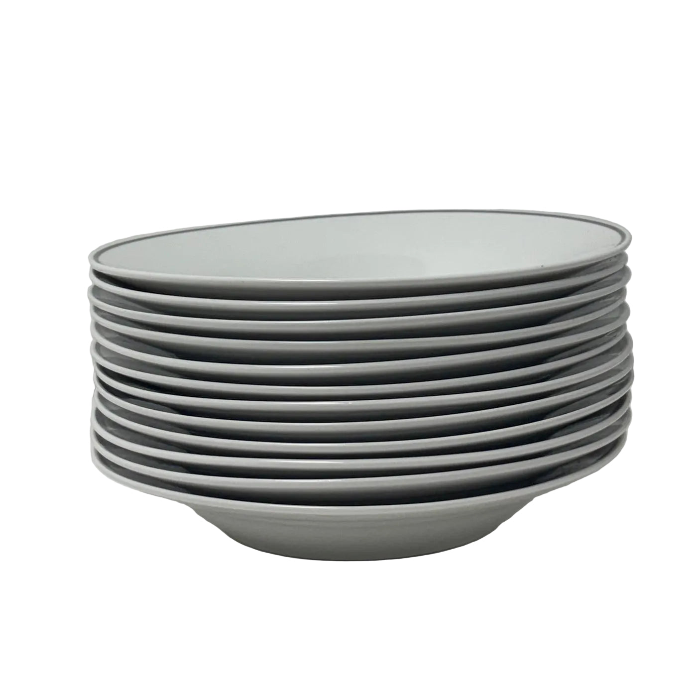 12 Piece Studio Platinum Porcelain Bowl Set