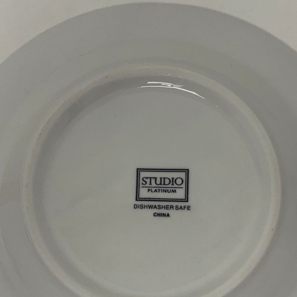 12 Piece Studio Platinum Porcelain Bowl Set