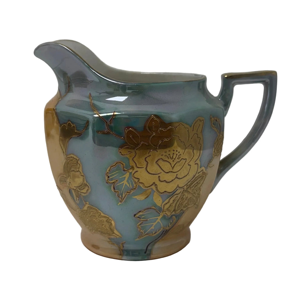 Japanese Iridescent and Floral Dessert Set