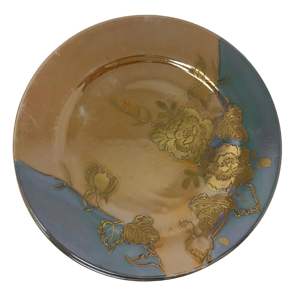 Japanese Iridescent and Floral Dessert Set