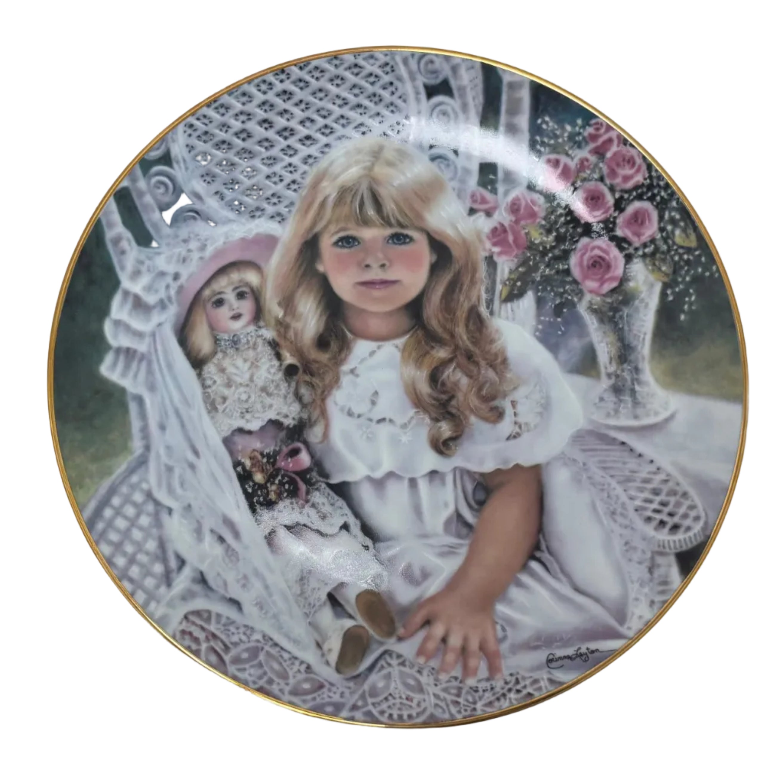 Edwin M. Knowles 1989 "Anna" Collector Plate by Corinne Layton