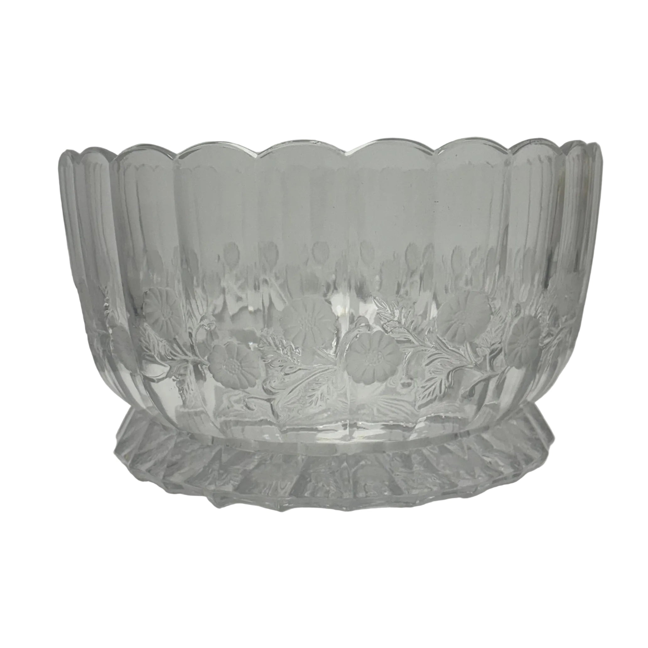 Vintage Crystal Clear Studios Marielle Thumbprint Crystal Bowl Dimensions & Weight