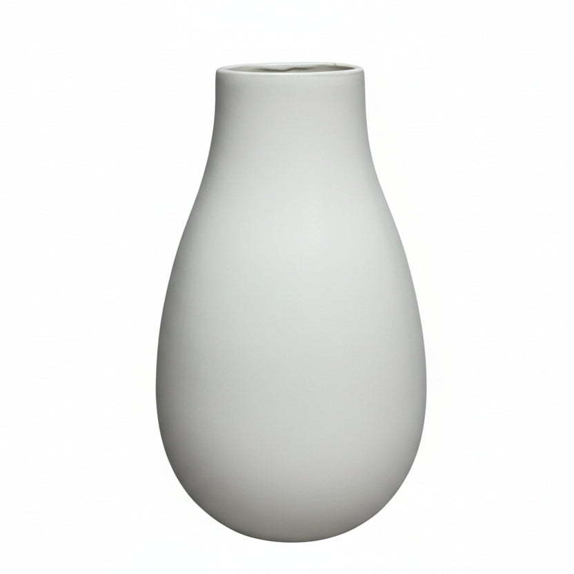West Elm Large White Raindrop Vase