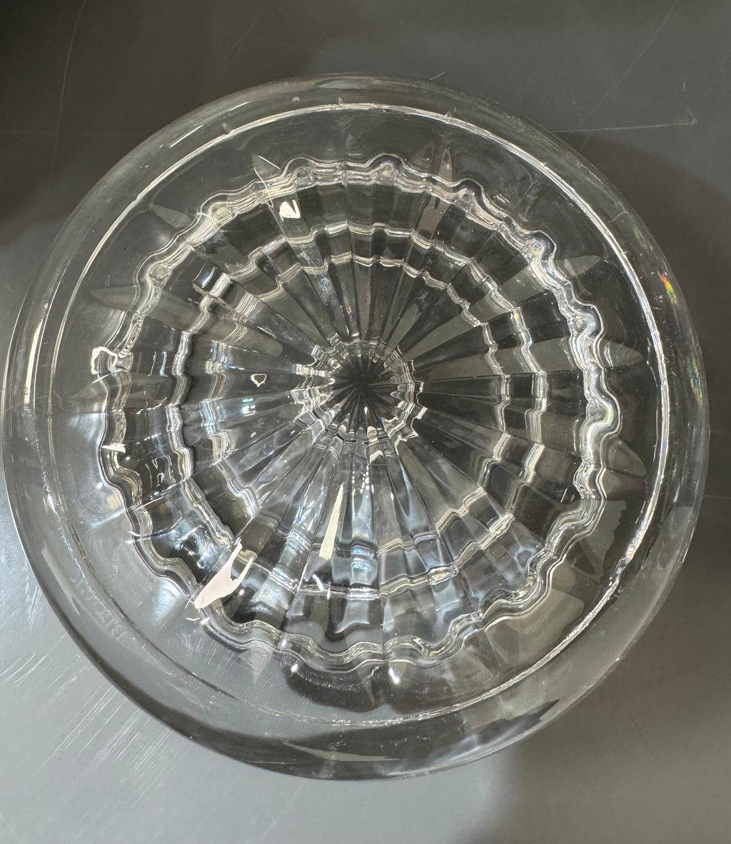 Glass Starburst Tapered Candle Holder