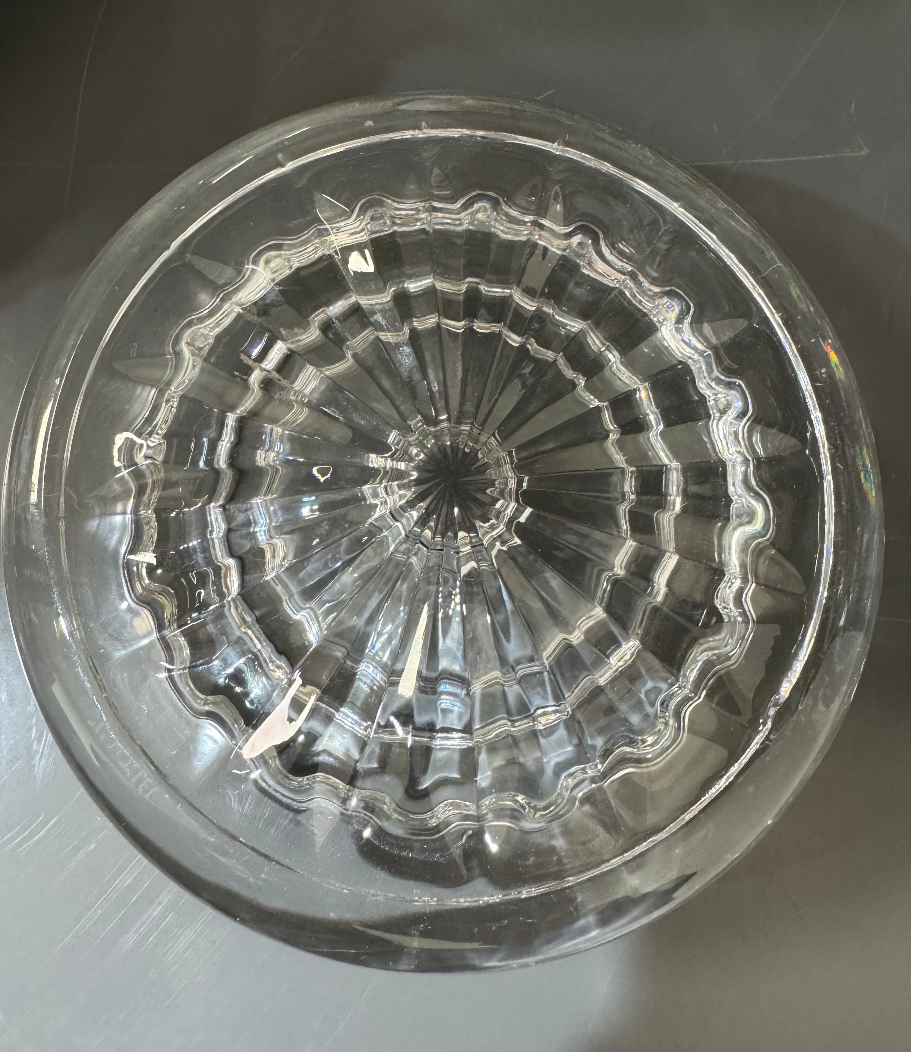 Glass Starburst Tapered Candle Holder