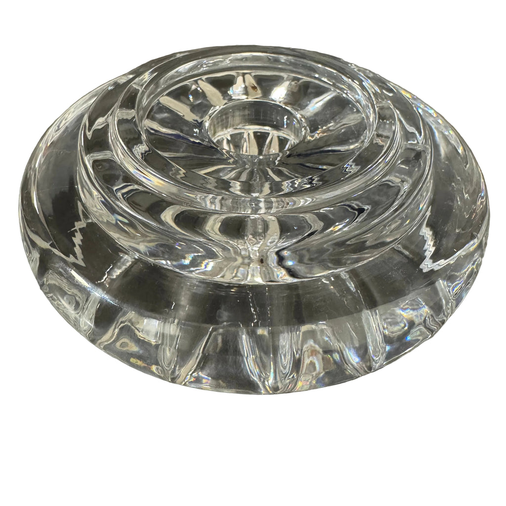 Glass Starburst Tapered Candle Holder
