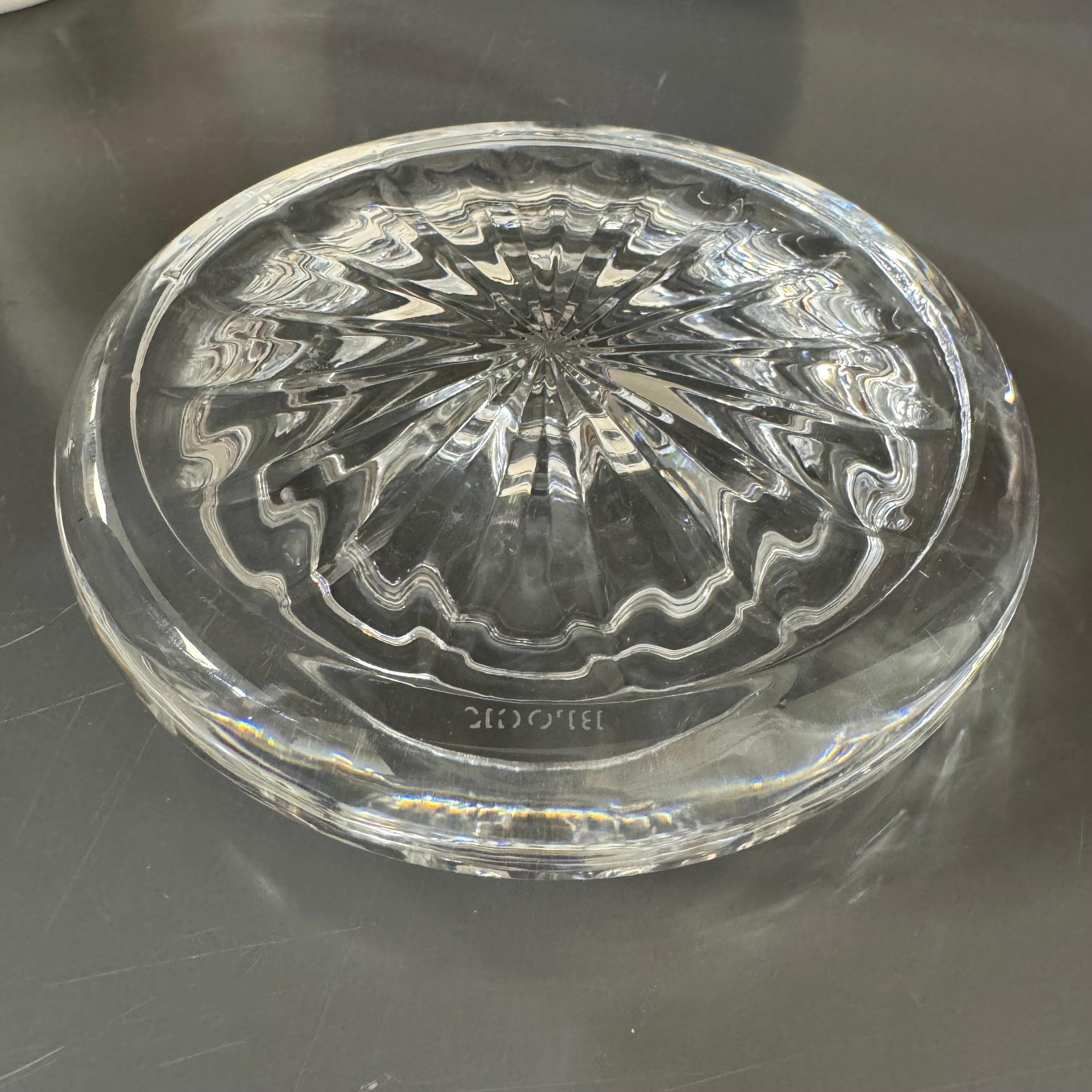 Glass Starburst Tapered Candle Holder