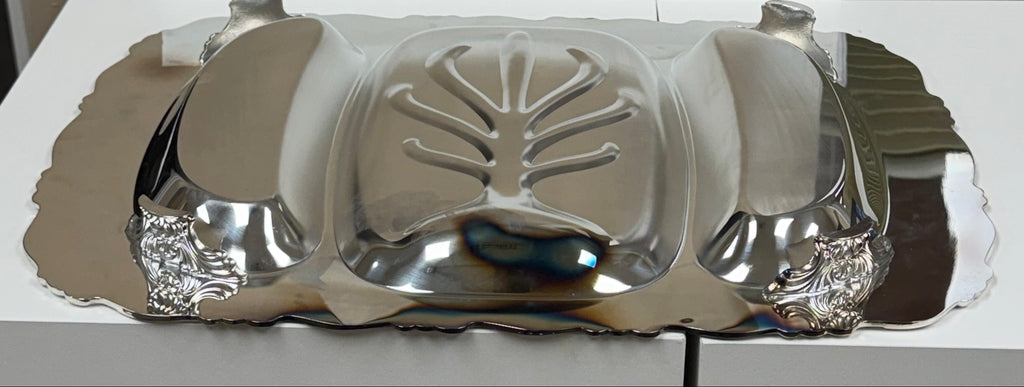 Large 3-Part Silverplate Serving Platter
