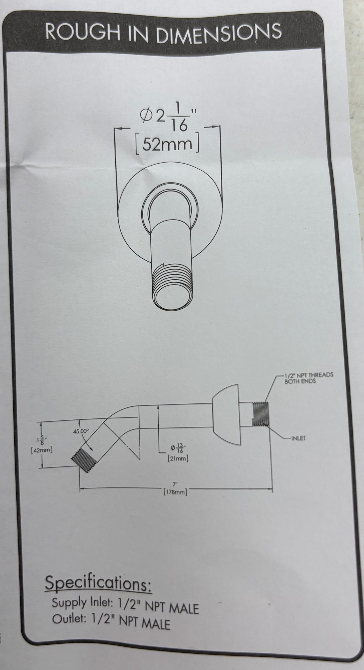 Speakman Shower Arm and Flange
