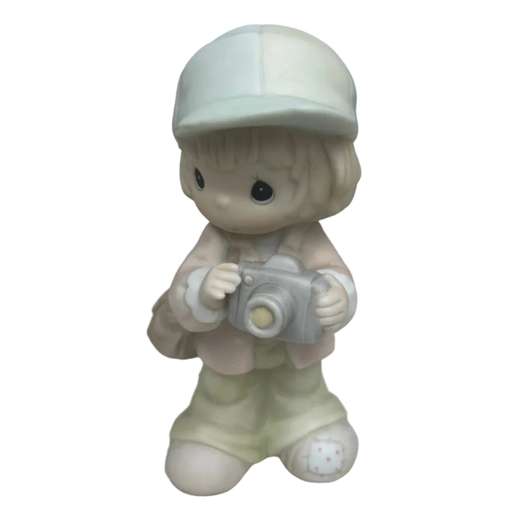 Vintage Girl with Camera Precious Moments Figurine