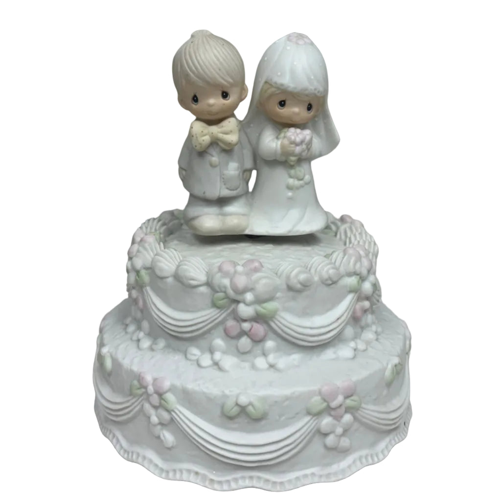 "The Lord Bless You and Keep You" Precious Moments Wedding Cake Music Box