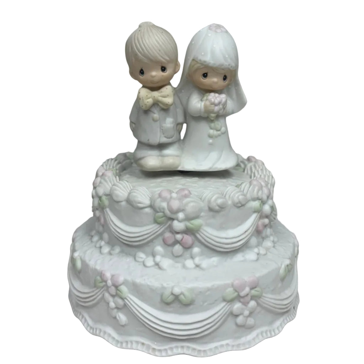 "The Lord Bless You and Keep You" Precious Moments Wedding Cake Music Box