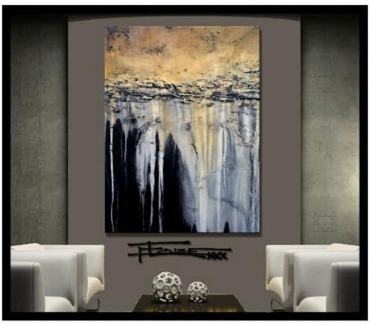 "Tranquil Earth" Limited Edition Hand Embellished Abstract by Eloise Holbrook