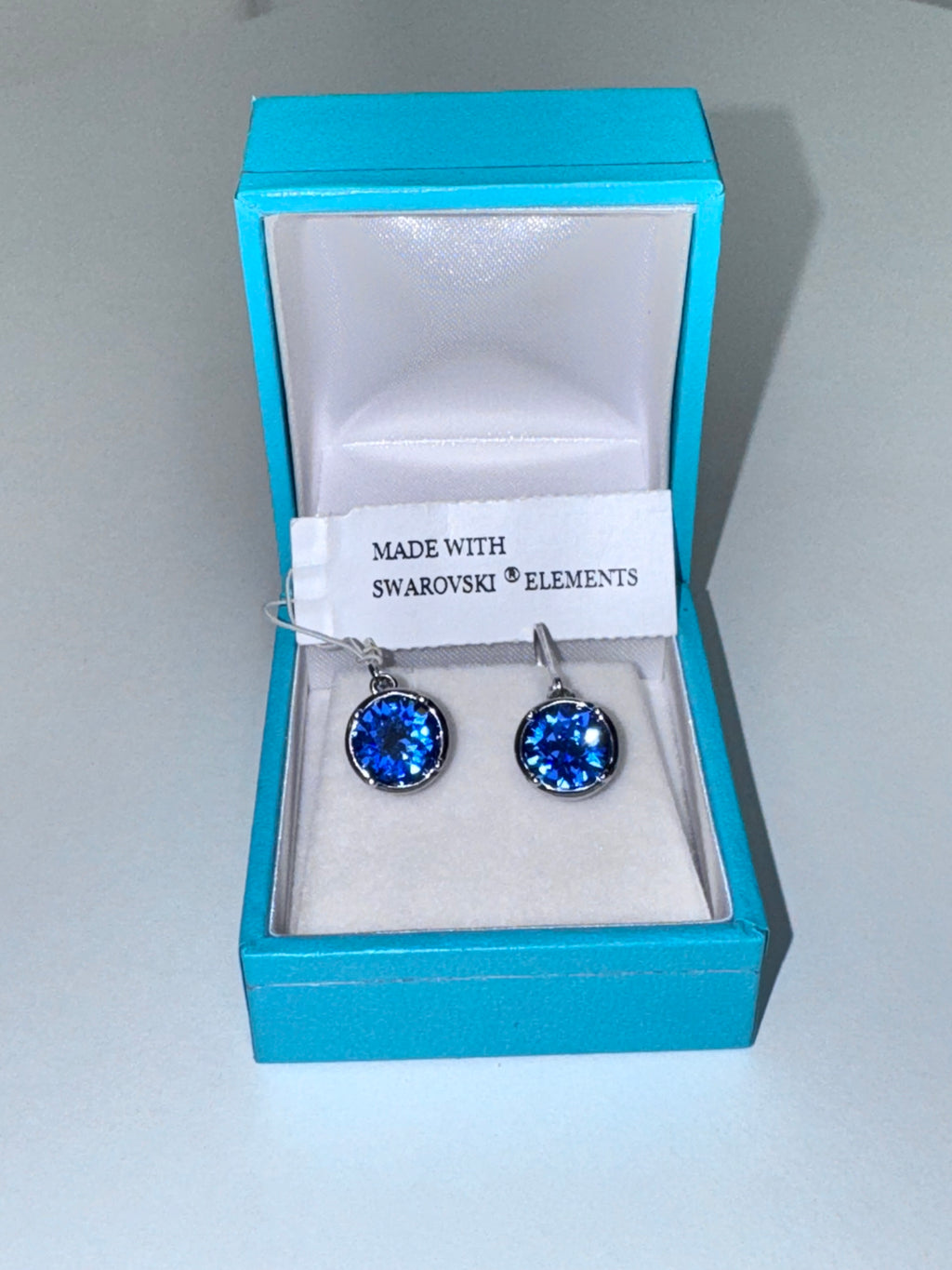 Bella Drop Earrings by Swarovski - Blue