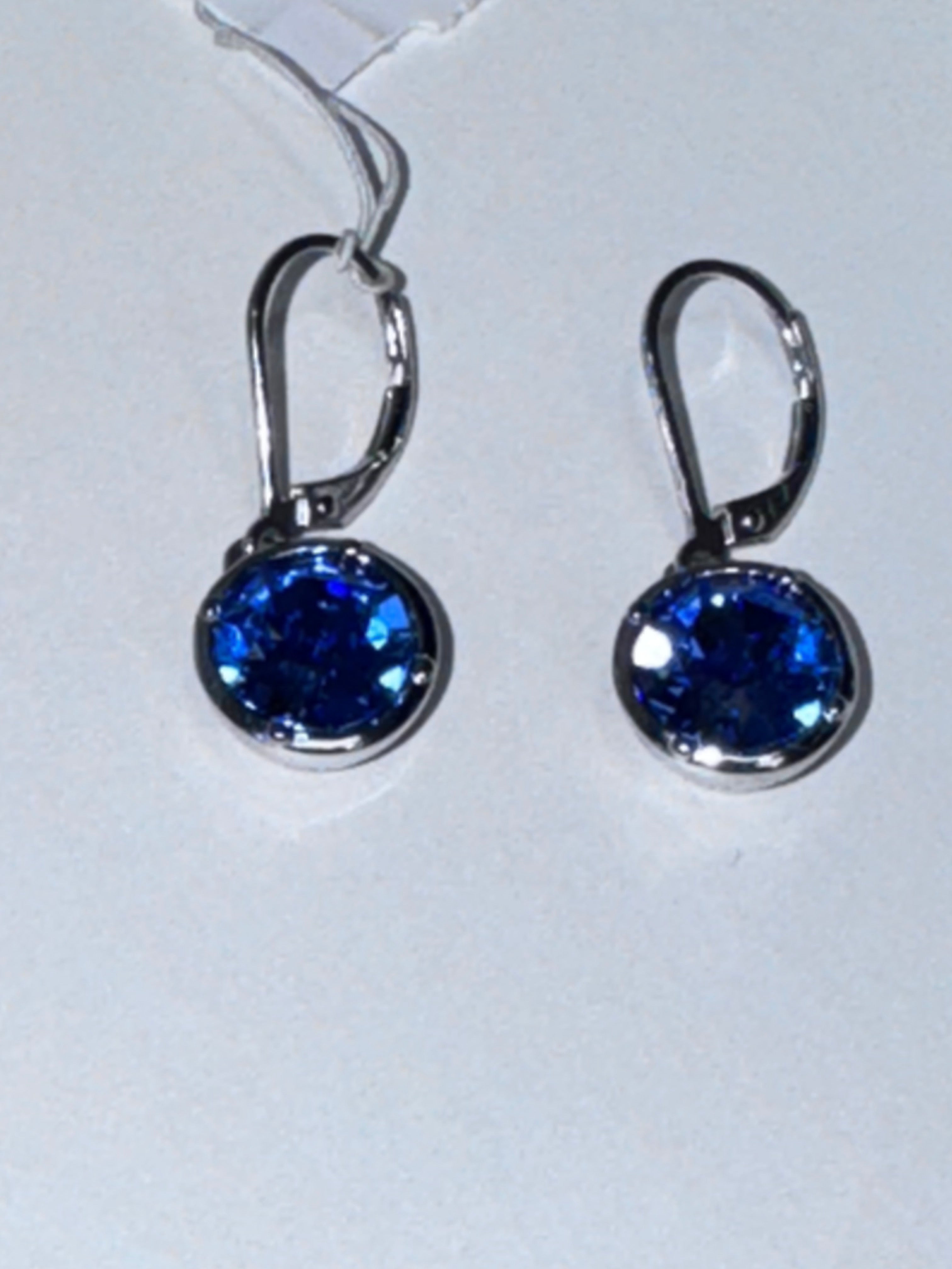 Bella Drop Earrings by Swarovski - Blue