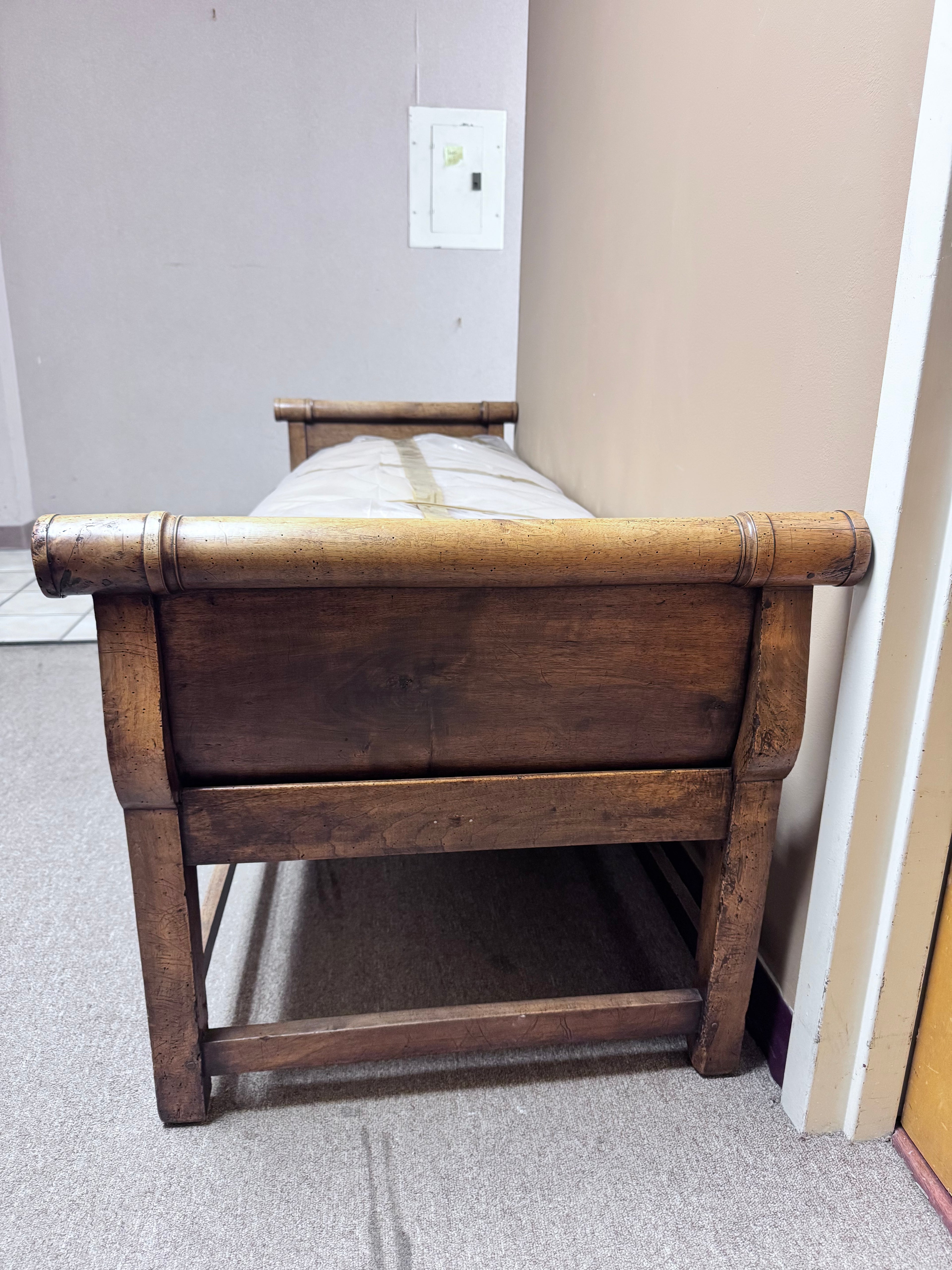Large Wooden Hall Bench