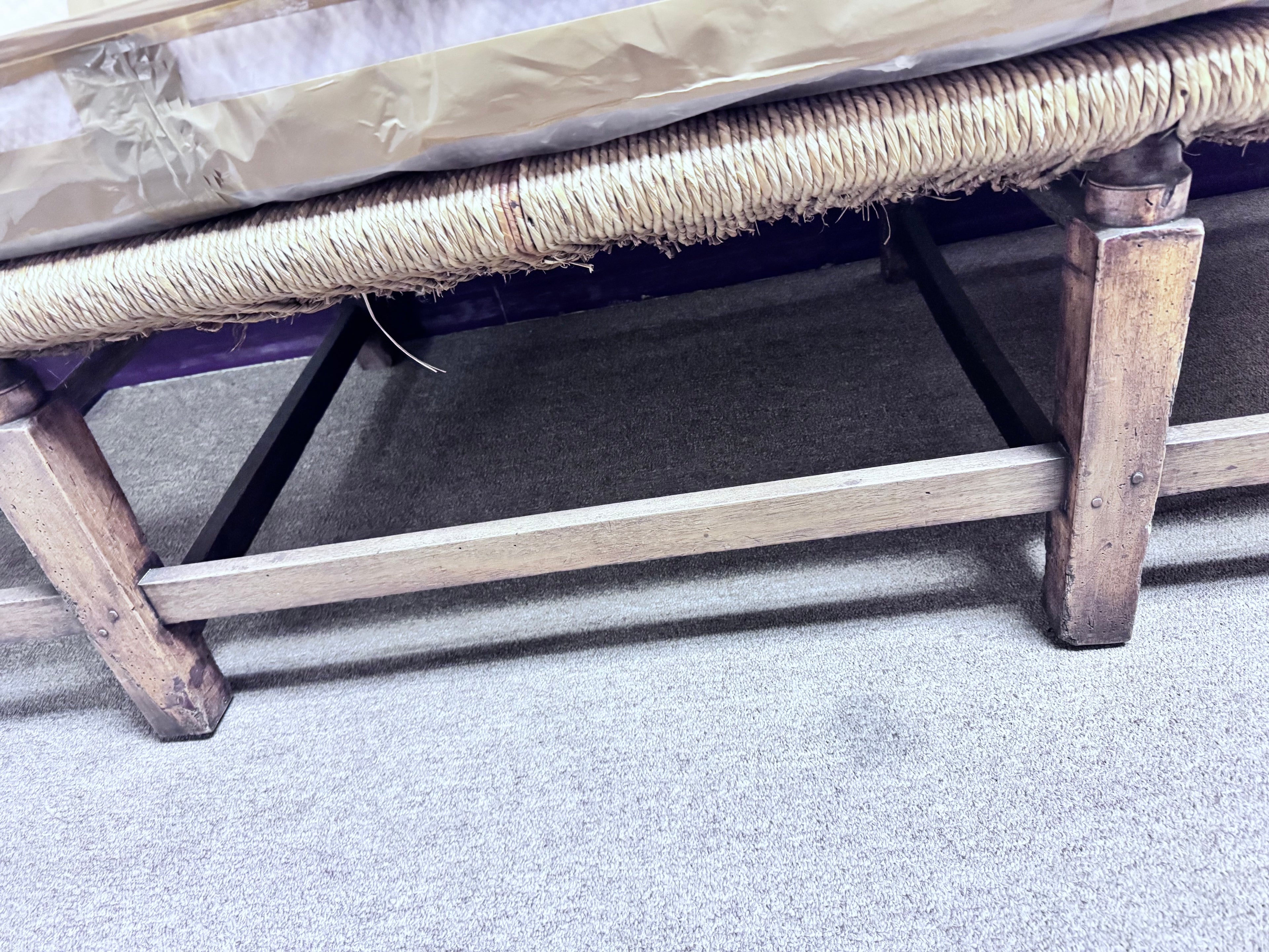 Large Wooden Hall Bench