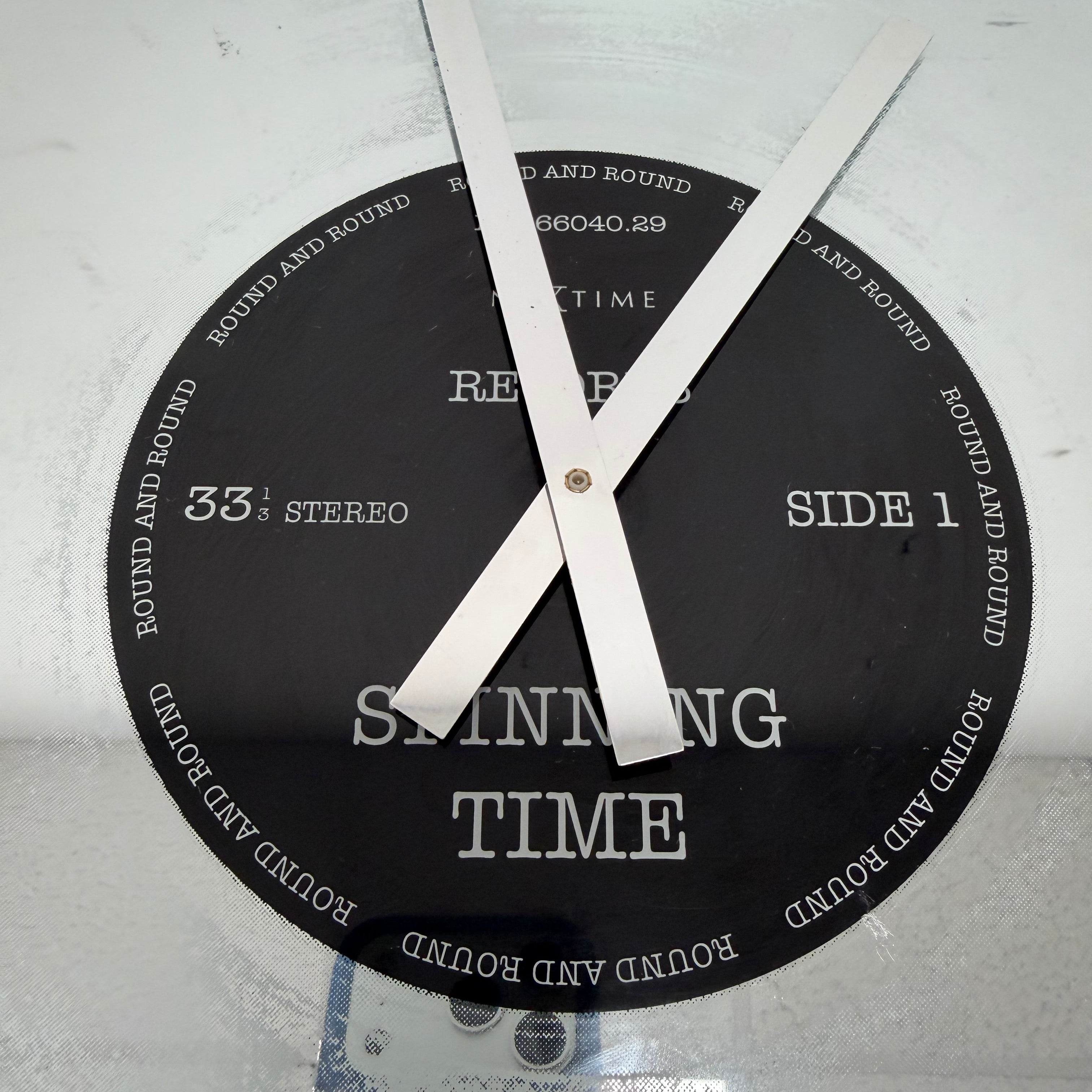 NeXtime "Spinning Time" Record Wall Clock