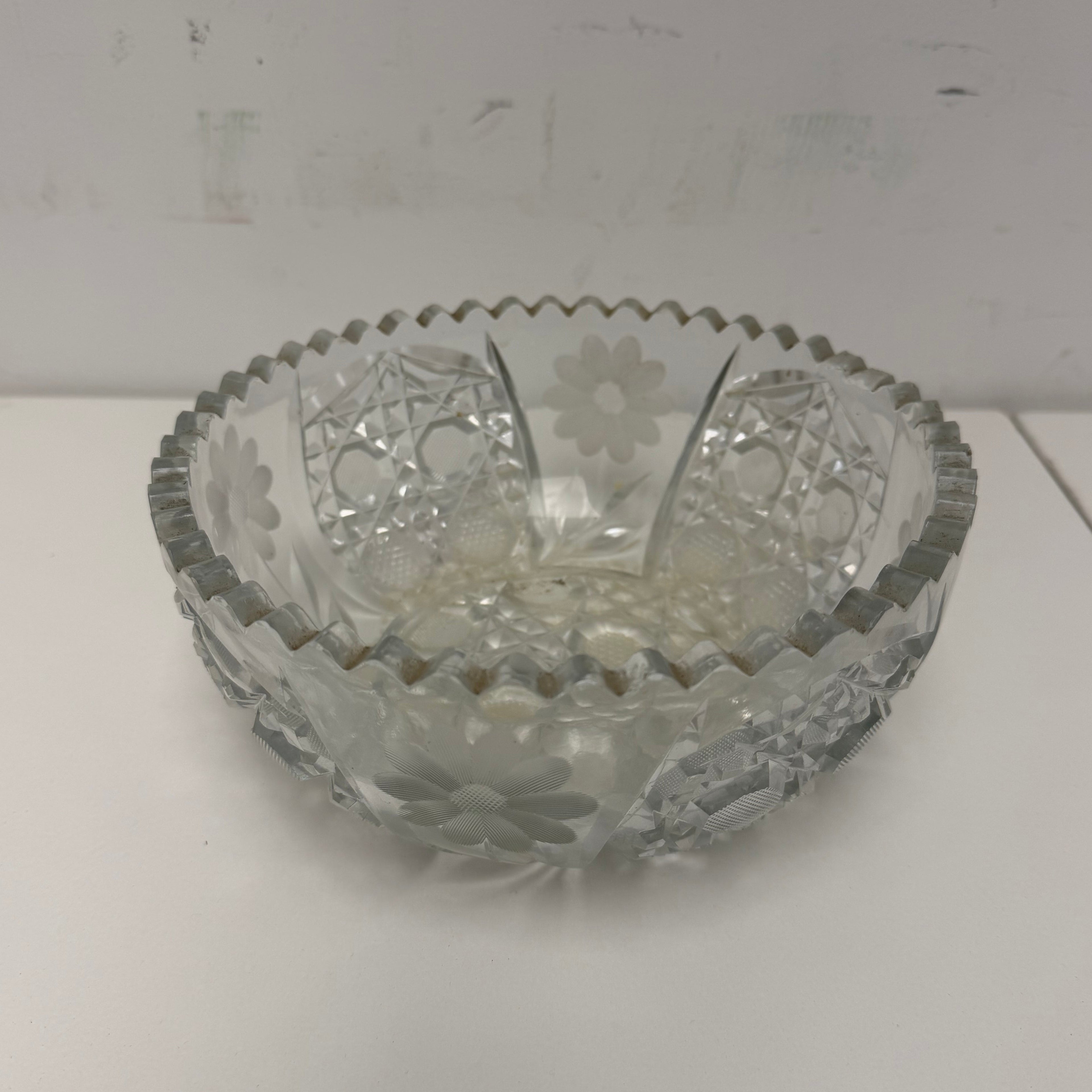 Vintage American Brilliant Period-Style Crystal Bowl