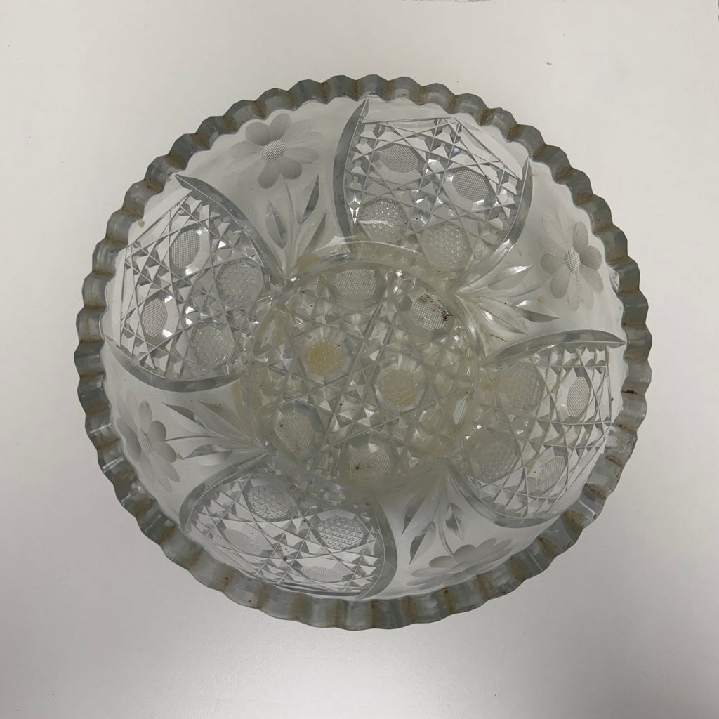 Vintage American Brilliant Period-Style Crystal Bowl