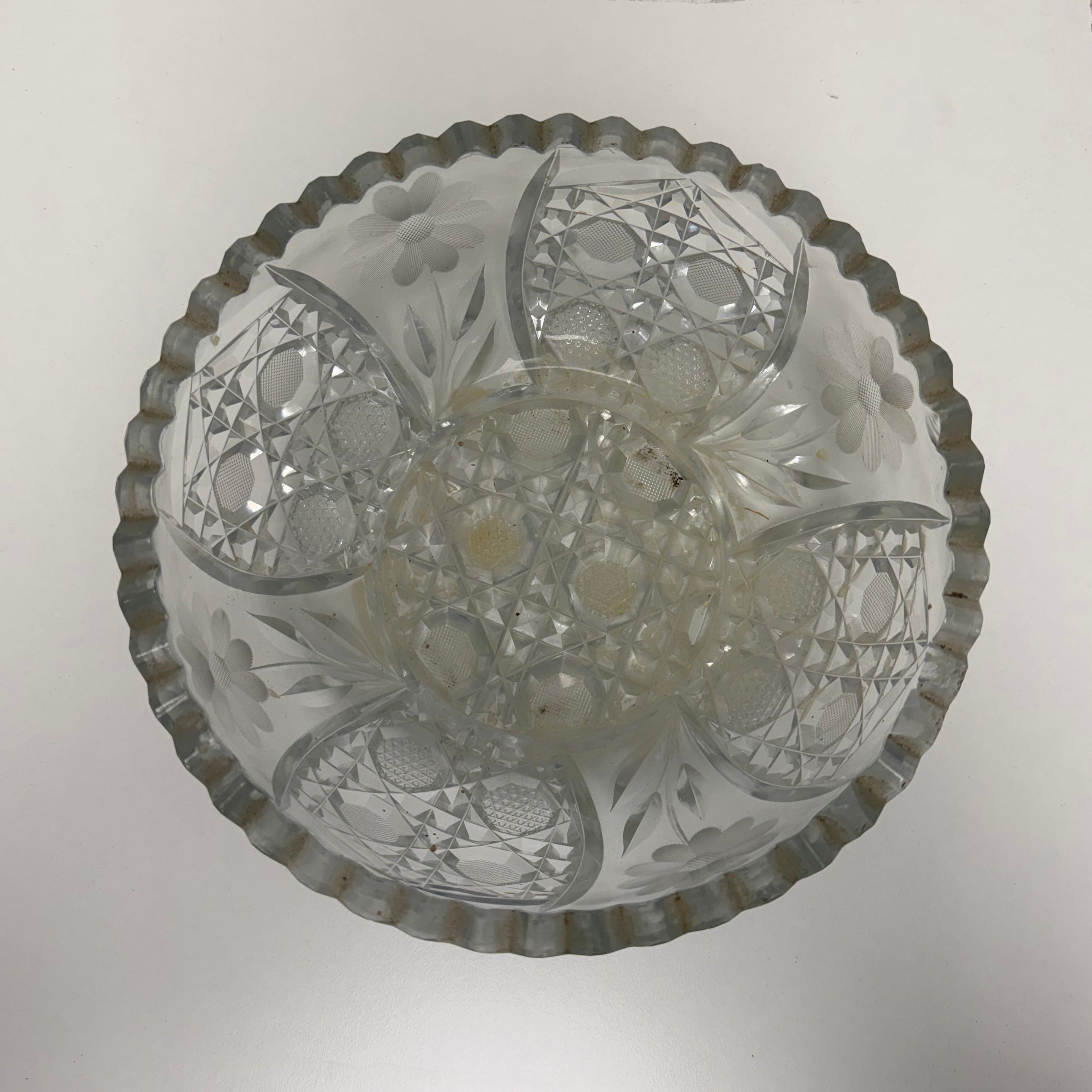 Vintage American Brilliant Period-Style Crystal Bowl