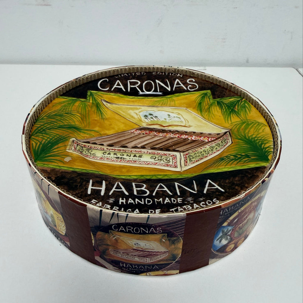 Set of 4 American Atelier Porcelain Canape Cigar-Themed Plates