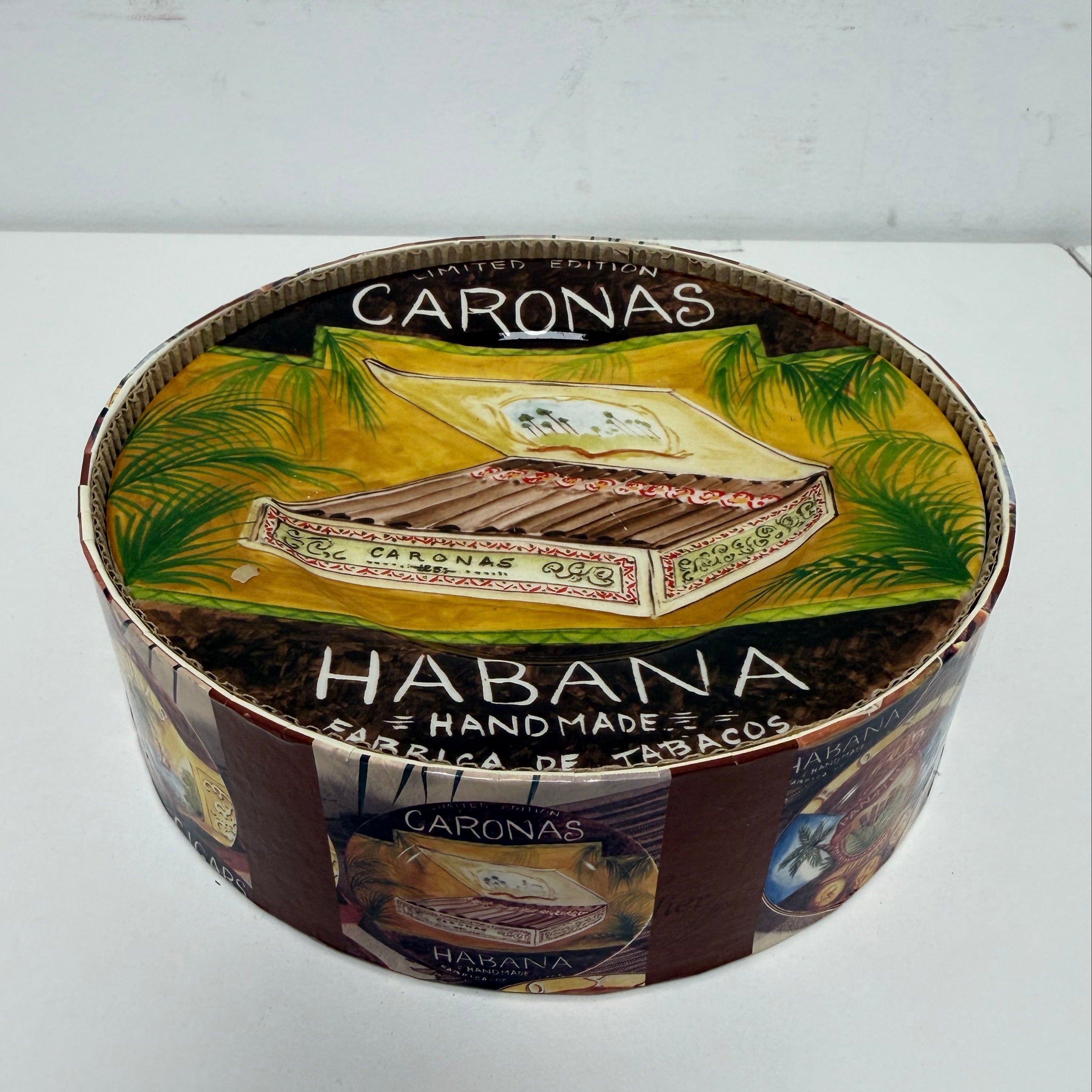 Set of 4 American Atelier Porcelain Canape Cigar-Themed Plates