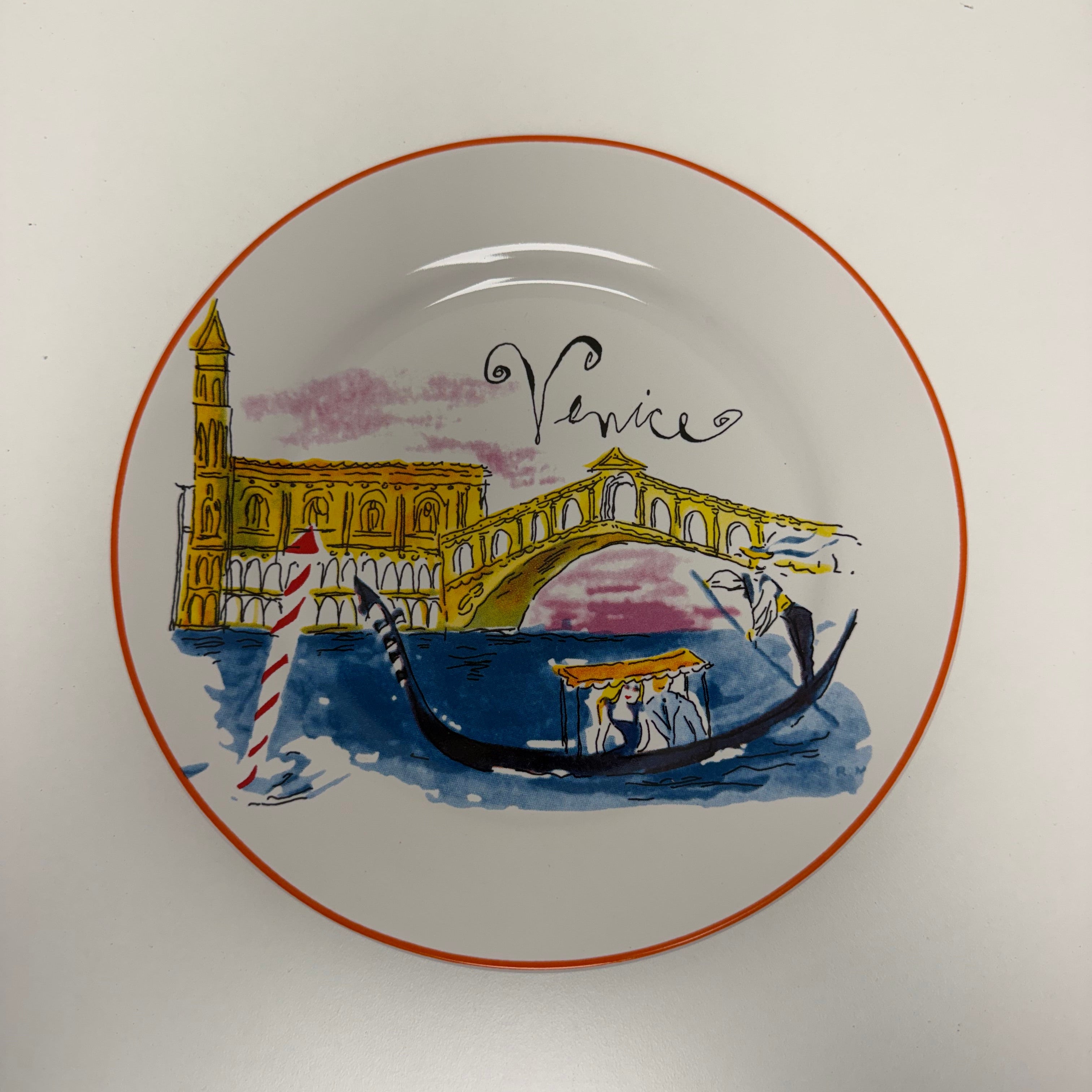 Set of 4 Vintage Rosanna "Bon Voyage" Dessert Plates