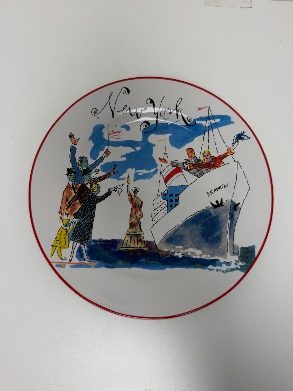 Set of 4 Vintage Rosanna "Bon Voyage" Dessert Plates