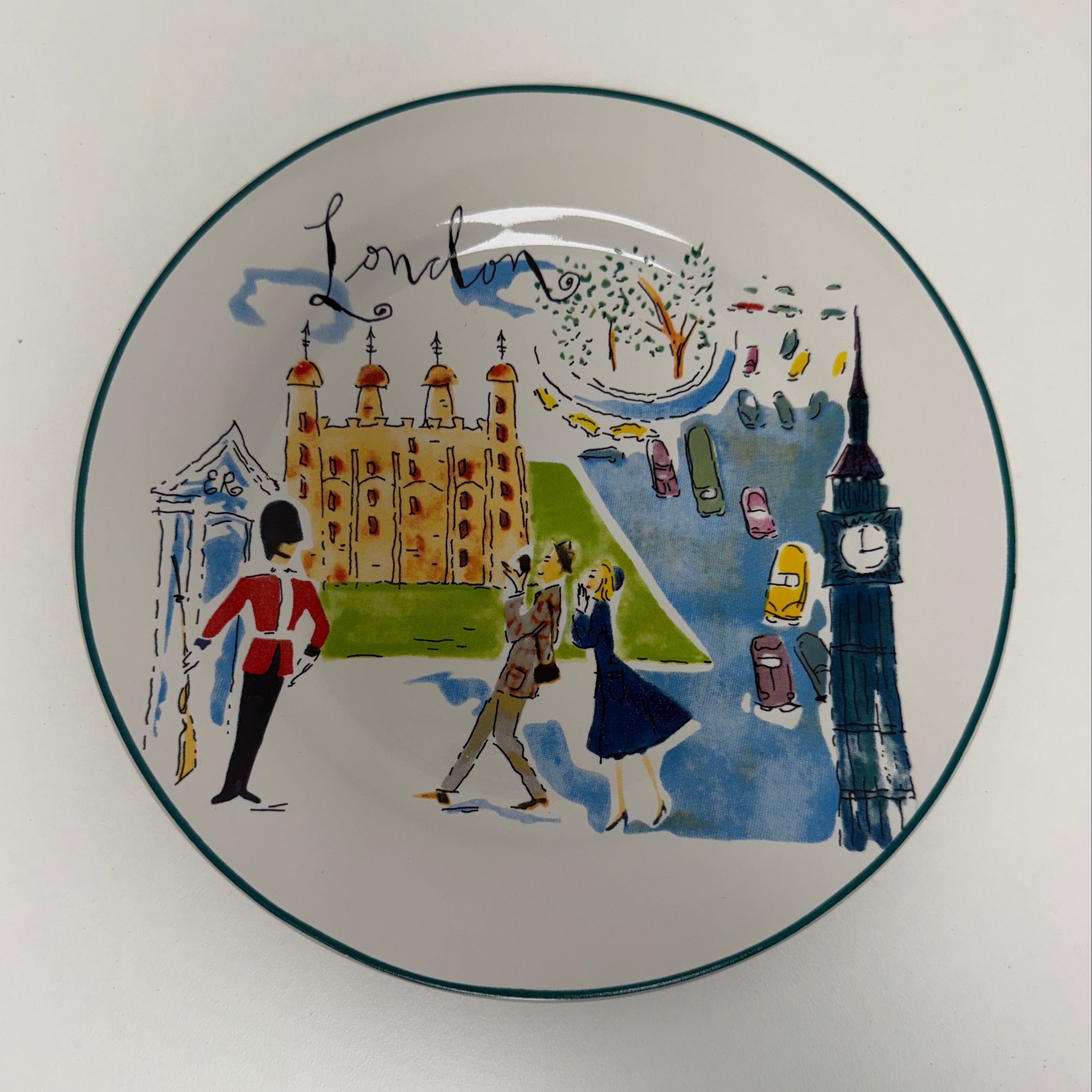 Set of 4 Vintage Rosanna "Bon Voyage" Dessert Plates