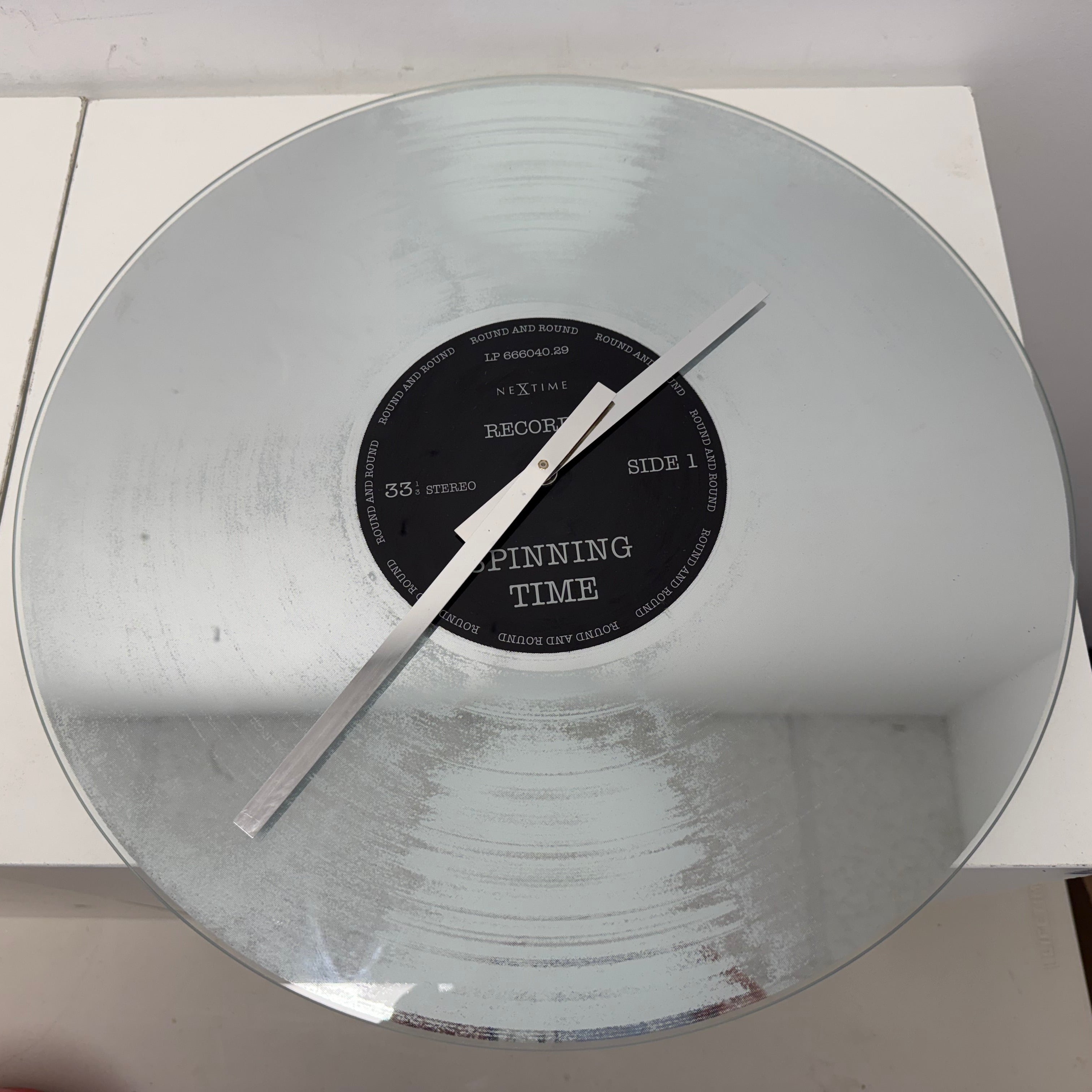 NeXtime "Spinning Time" Record Wall Clock