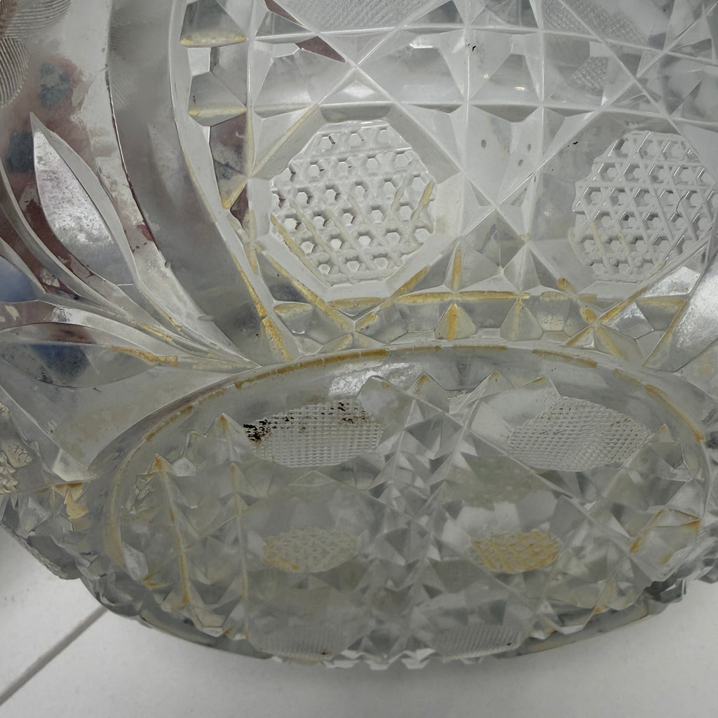 Vintage American Brilliant Period-Style Crystal Bowl