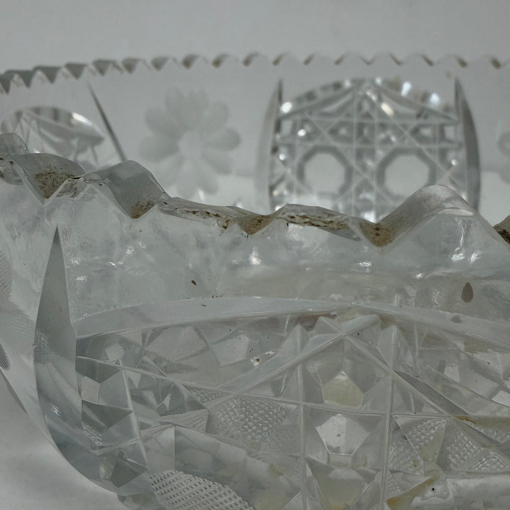 Vintage American Brilliant Period-Style Crystal Bowl